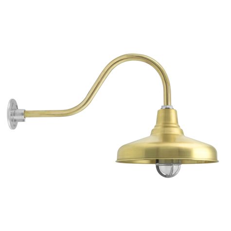 16" Union Nautical LED, 997-Natural Raw Brass, TGG-Heavy Duty Cast Guard, 975-Galvanized, FST-Frosted Glass