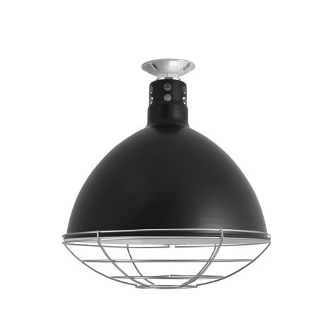 16" Wilcox Vented, 100-Black, Circle Vents, Wire Cage, 975-Galvanized, Mounting in 975-Galvanized