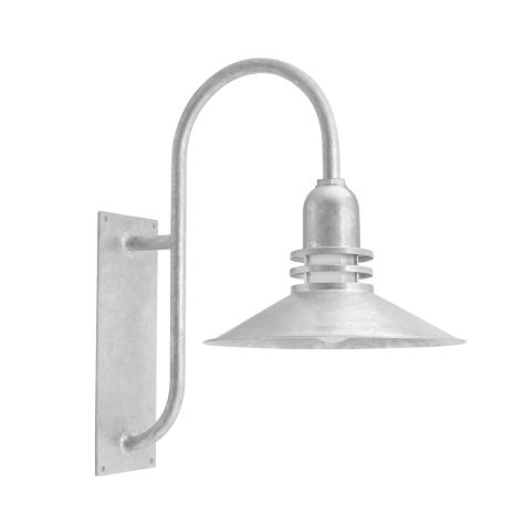 16" Cherokee, 975-Galvanized, FST-Frosted Glass, G19 Gooseneck Arm