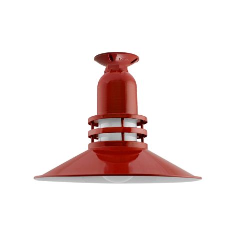 14" Cherokee LED, 400-Barn Red, FST-Frosted Glass