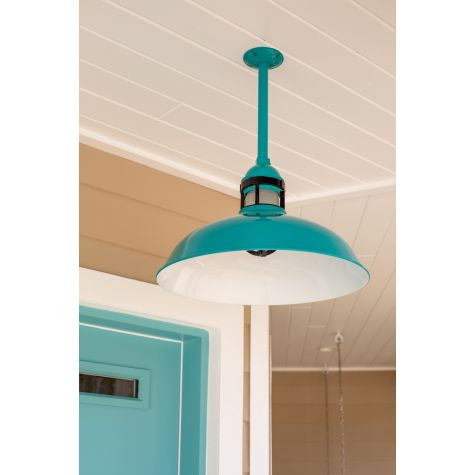20" Outback LED, 390-Teal, CGG-Standard Guard, 100-Black, FST-Frosted Glass | Photo Courtesy of Homeowner