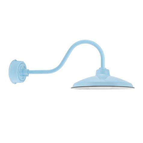 14" Marathon LED, 765-Porcelain Delphite, G22 Gooseneck Arm