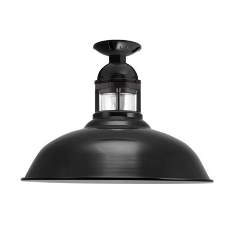 18" Outback LED, 100-Black, RIB-Ribbed Glass