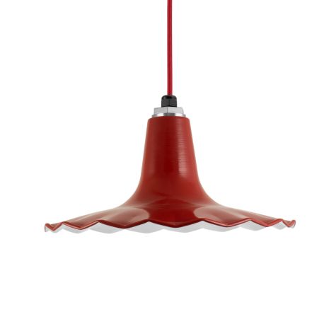 16" Seaside LED, 400-Barn Red, CRD-Red Cloth Cord