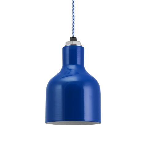 Tuscany Pendant Light, 700-Royal Blue, CSUW-Blue & White Cloth Cord