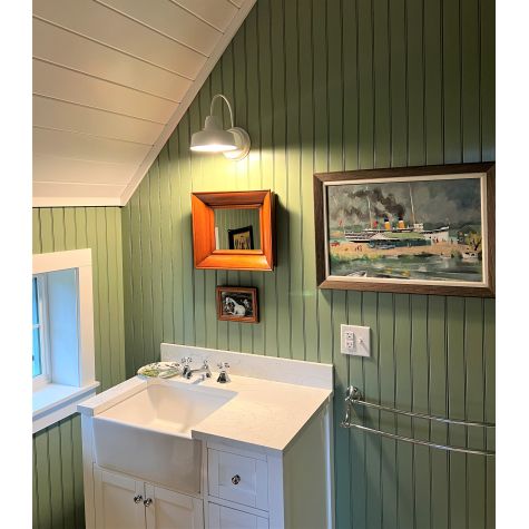 8" Esso Wall Sconce, 250-White | Photo Courtesy of Homeowner