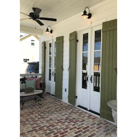 8" Bantam Laramie Sconce, 105-Textured Black | Photo Courtesy of Homeowner