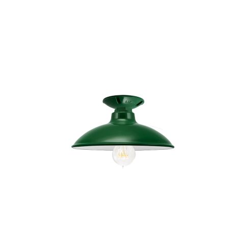10" Sinclair, 307-Emerald Green, Shown with Nostalgic Edison-Style Victorian 40 Watt Light Bulb