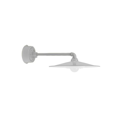 15" Conoco LED, 800-Industrial Grey, G1 Straight Arm, Flat Lens