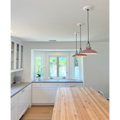 10" Sinclair Spoke Top Pendant Light, 790-Lavendar, Grey Cloth, No Arms, No Switch Cup, 975-Galvanized | Customer Submission