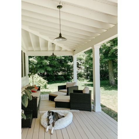 12" Sinclair Spoke Top Pendant Light, 100-Black, Standard Black Cord, No Arm | Photo Courtesy of Homeowner