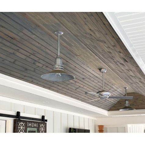 16" Cherokee Uplight Stem Mount, 975-Galvanized, 12" Stem, Clear Glass | Photo Courtesy of Homeowner