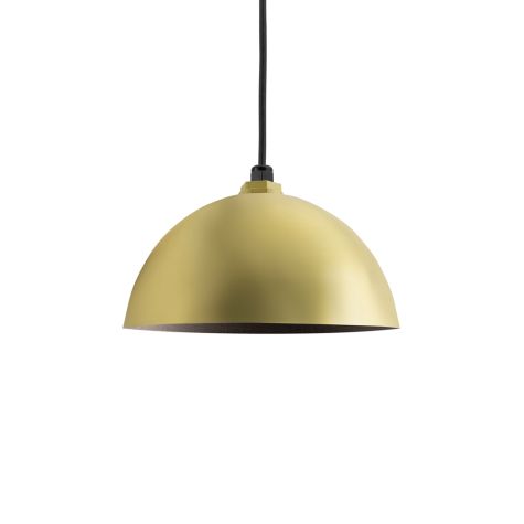 12" Loma, Exterior in 930-Painted Aged Brass, Interior in 615-Oil-Rubbed Bronze, CSB-Black Cloth Cord