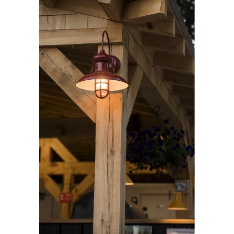 16" Laramie Sconce, 400-Barn Red, TGG, Frosted Glass | Photo Courtesy of Whitewave Photography