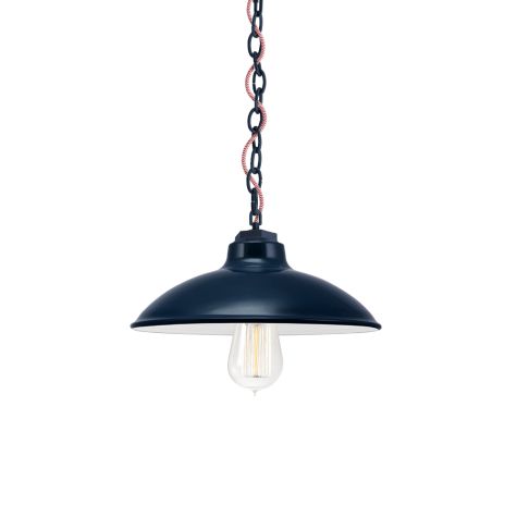 10" Sinclair, 705-Navy, CRZ-Red Chevron Cord, Nostalgic Edison-Style 1910 Era 60 Watt Light Bulb