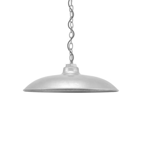 14" Sinclair LED, 975-Galvanized, CSBW-Black & White Cloth Cord