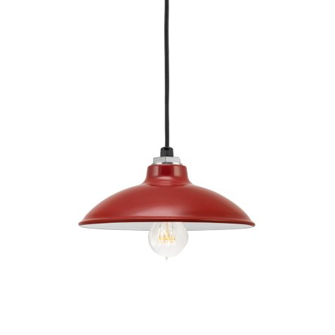 10" Sinclair, 400-Barn Red, CSB-Black Cloth Cord, Nostalgic Edison-Style Victorian 40 Watt Light Bulb