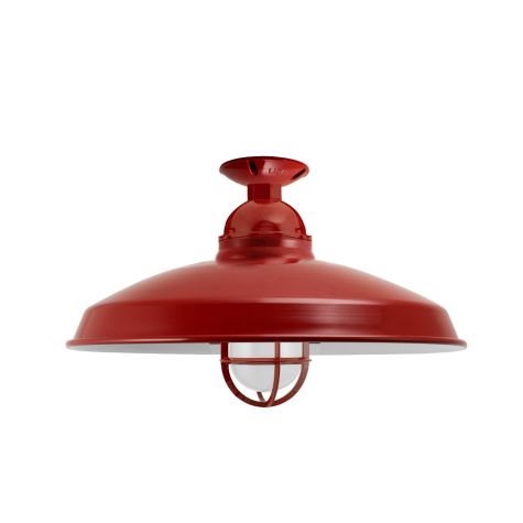 16" Bridgeport LED, 400-Barn Red, CGG-Standard Cast Guard, FST-Frosted Glass