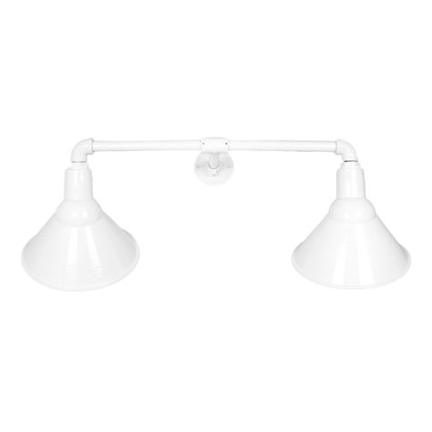 Dual Arm Fire Chief Sign Light, 12" Shades, 200-White