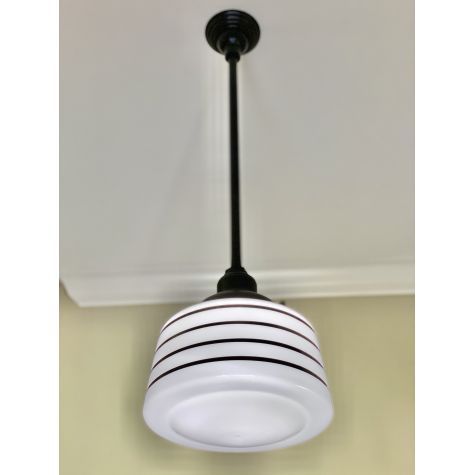 Drum Stem Mount, Opaque Glass, 100-Black, 24" Stem, PB8-Four Painted Band, 100-Black | Customer Submission