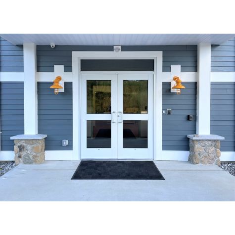 12" Laramie Nautical LED Gooseneck, 570-Sunflower, G3 Arm, Standard Cast Guard, Clear Glass | Customer Submission