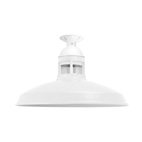 16" Brisbane, 200-White, RIB-Ribbed Glass