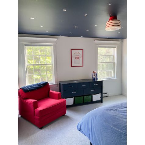 Drum Flush Mount, Opaque Glass, 400-Barn Red, PB4-Four Painted Bands, 400-Barn Red | Customer Submission