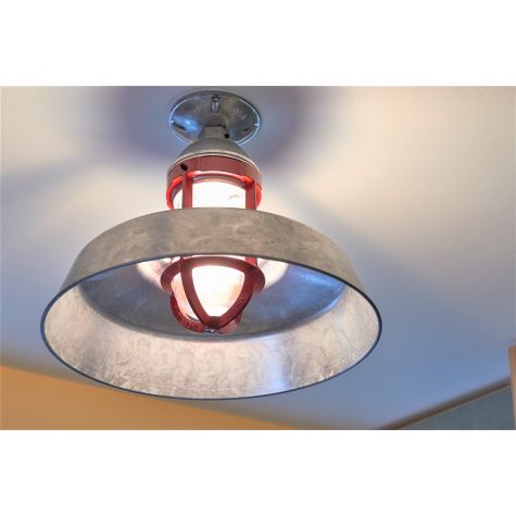 16" Sydney Flush Mount, 975-Galvanized, Standard Cast Guard, 400-Barn Red | Customer Submission