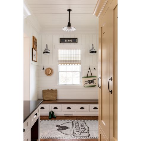 14" Seaside Stem Mount Pendant, 100-Black, 12" Stem | Photo Courtesy of Lindsay Salazar Photography