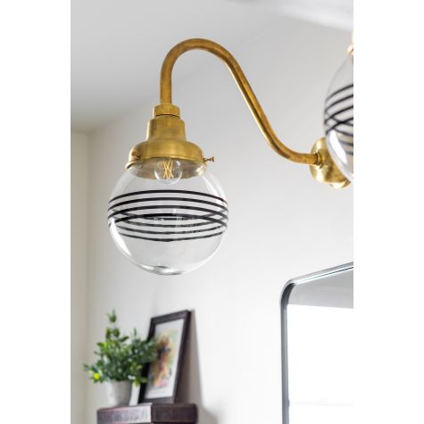 Round Gooseneck, Clear Glass, 997-Raw Brass, G15 Arm, Four Painted Band, 100-Black, Brass Backing Plate, Hex Cover | Photo Courtesy of Southbound Stays