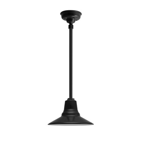 12" Aero, 100-Black, Hang Straight Canopy, 18" Stem, Hang Straight Canopy
