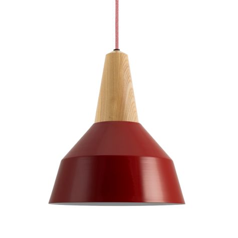 14" Brunson LED, 400-Barn Red, Ash Wood, CRZ-Red Chevron Cord
