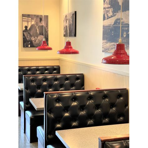 14" Union Pendant, 455-Cherry Red, Standard White Cord | Customer Submission