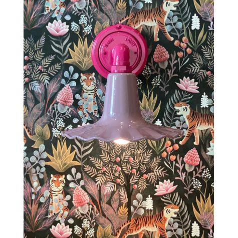 12" Seaside LED, 790-Lavendar, G13 Arm, 490-Magenta, Decorative Backing Plate, Domed Lens | Photo Courtesy of Nikki Levy Interiors & Alyssa Plotke