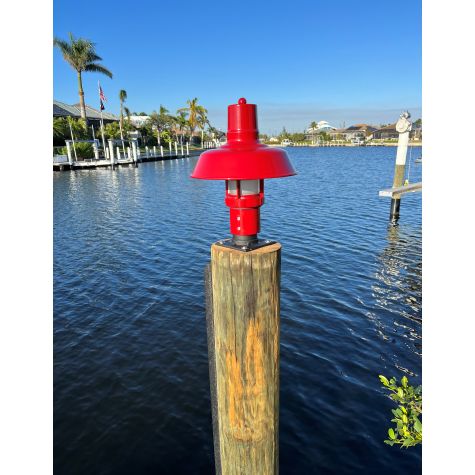 12" Original LED Industrial Guard Post Mount Light, 400-Barn Red, Ribbed | Customer Submission