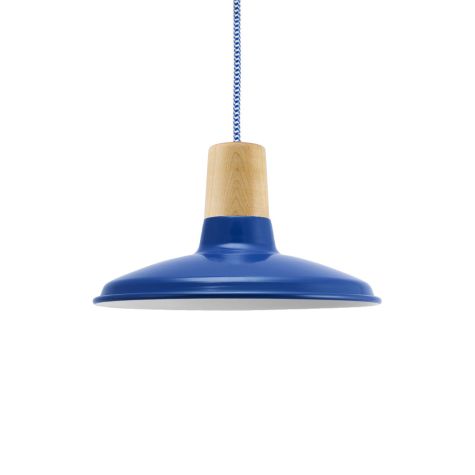 12" Marathon LED, 700-Royal Blue, Ash Wood, CSUW-Blue & White Cloth Cord