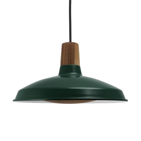 16" Marathon LED, 300-Dark Green, Walnut Wood, CSB-Black Cloth Cord