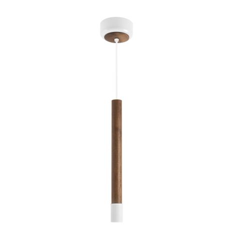 21" Alto LED, 200-White, Walnut Wood, CSW-White Cloth Cord, Wood Canopy Cover