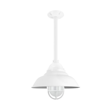 14" Chicago LED, 200-White, CGG-Standard Cast Guard, FST-Frosted Glass