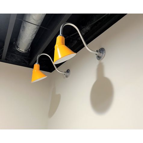 8" Fire Chief Sign Light, 570-Sunflower, G11 Arm, 980- Brushed Aluminum | Customer Submission
