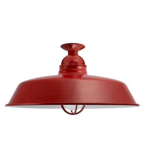 18" Rochester, 400-Barn Red, CGG-Standard Cast Guard, FST-Frosted Glass