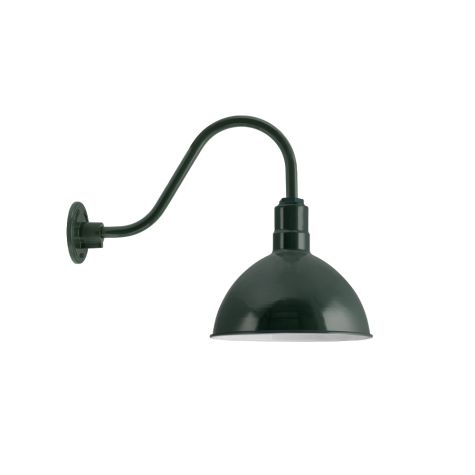 12" Wilcox, 300-Dark Green, G11 Gooseneck Arm
