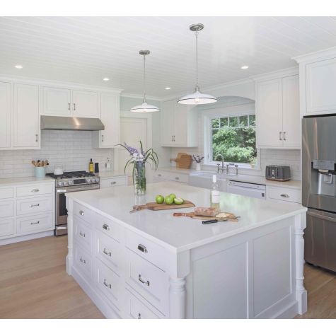 14" Sinclair Stem & Loop, 250-White Putty, Cotton Twist, 24" Stem, Nickel, No Switch | Photo Courtesy of Ron DiMauro Architecture