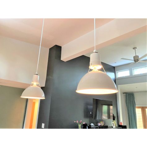 12" Wilcox Uplight, 200-White, Standard White Cloth Cord | Customer Submission