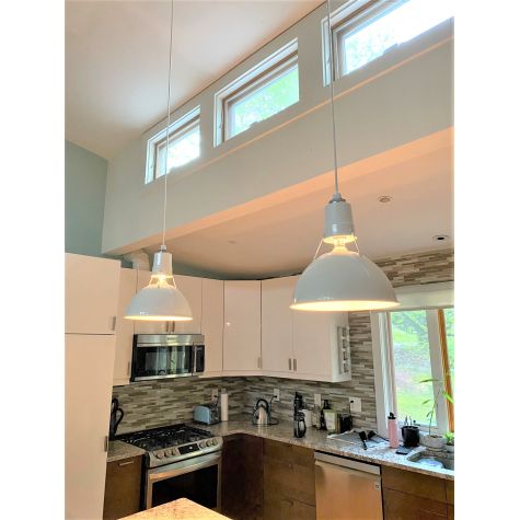 12" Wilcox Uplight, 200-White, Standard White Cloth Cord | Customer Submission