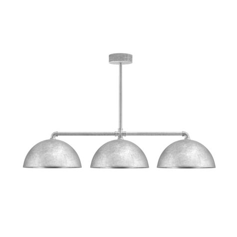 Loma 3-Light Chandelier, 16" Shades, 975-Galvanized