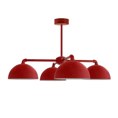 Loma 4-Light Chandelier, 12" Shades, 400-Barn Red