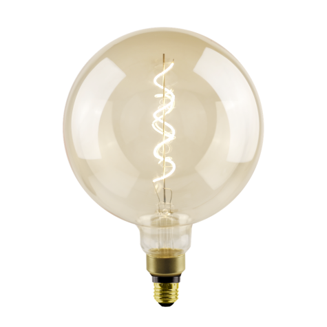 LED Amber G63 300 Lumen Bulb - On