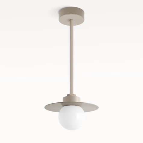 12" Cassidy LED Globe Stem Pendant, 607-Taupe