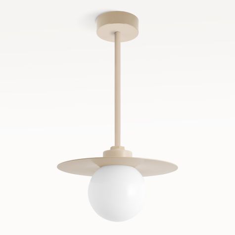 16" Cassidy LED Globe Stem Pendant, 630-Beige